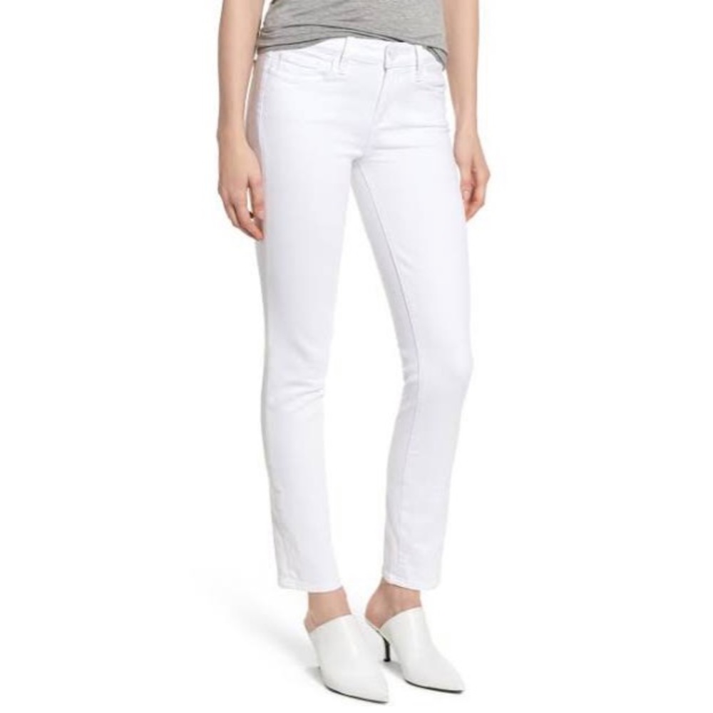 Paige Skyline Ankle Peg Skinny Jeans White 30